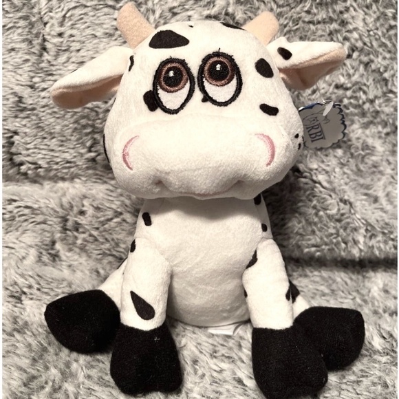 NWT Stuffed Animal Baby Cow My CUTIE PIES soft plush w/Tag RBI 7" - Picture 1 of 7